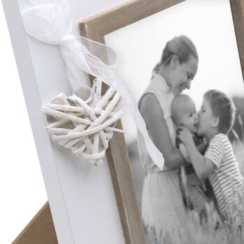 White Wooden Photo Frame With White Love Heart, 3 of 3