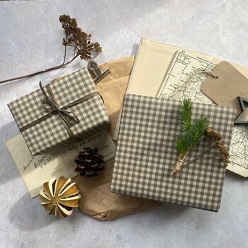 Gingham Paper Fibre Wrapping Paper, 5 of 12