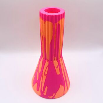 Graffiti Pink And Orange Tall Vase, 2 of 4