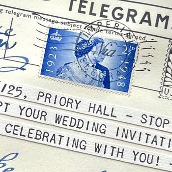 Wedding Acceptance RSVP Invite Telegram Card, 4 of 12