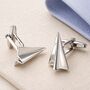 Personalised Paper Plane Cufflinks, thumbnail 1 of 9