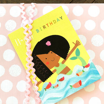 Mini Mermaid Birthday Card, 3 of 5