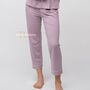 Pink Soft Cotton Solid Long Sleeve Night Suit Pyjama, thumbnail 12 of 12