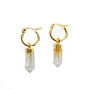 18 K Gold Plated Earrings With Citrine Crystal Points, thumbnail 2 of 2