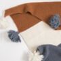100% Wool Little Tassled Blanket, thumbnail 4 of 5