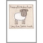 Personalised Sheep Birthday Card For Him Or Her, thumbnail 6 of 12