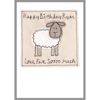 Personalised Sheep Birthday Card For Him Or Her, 6 of 12