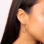 Large 9ct Gold Sleeper Hoop Earrings, thumbnail 1 of 2