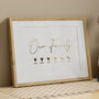 Personalised Gold Family Print, thumbnail 3 of 7