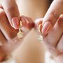 Celestial Bee Charm Huggie Earrings In Gold Plating, thumbnail 3 of 11