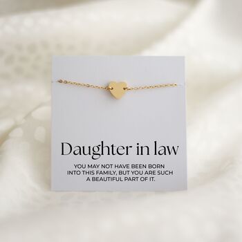 Daughter In Law Heart Bracelet Gift, 4 of 7