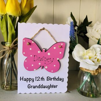 Personalised Granddaughter Sister Niece Butterfly Card, 11 of 12
