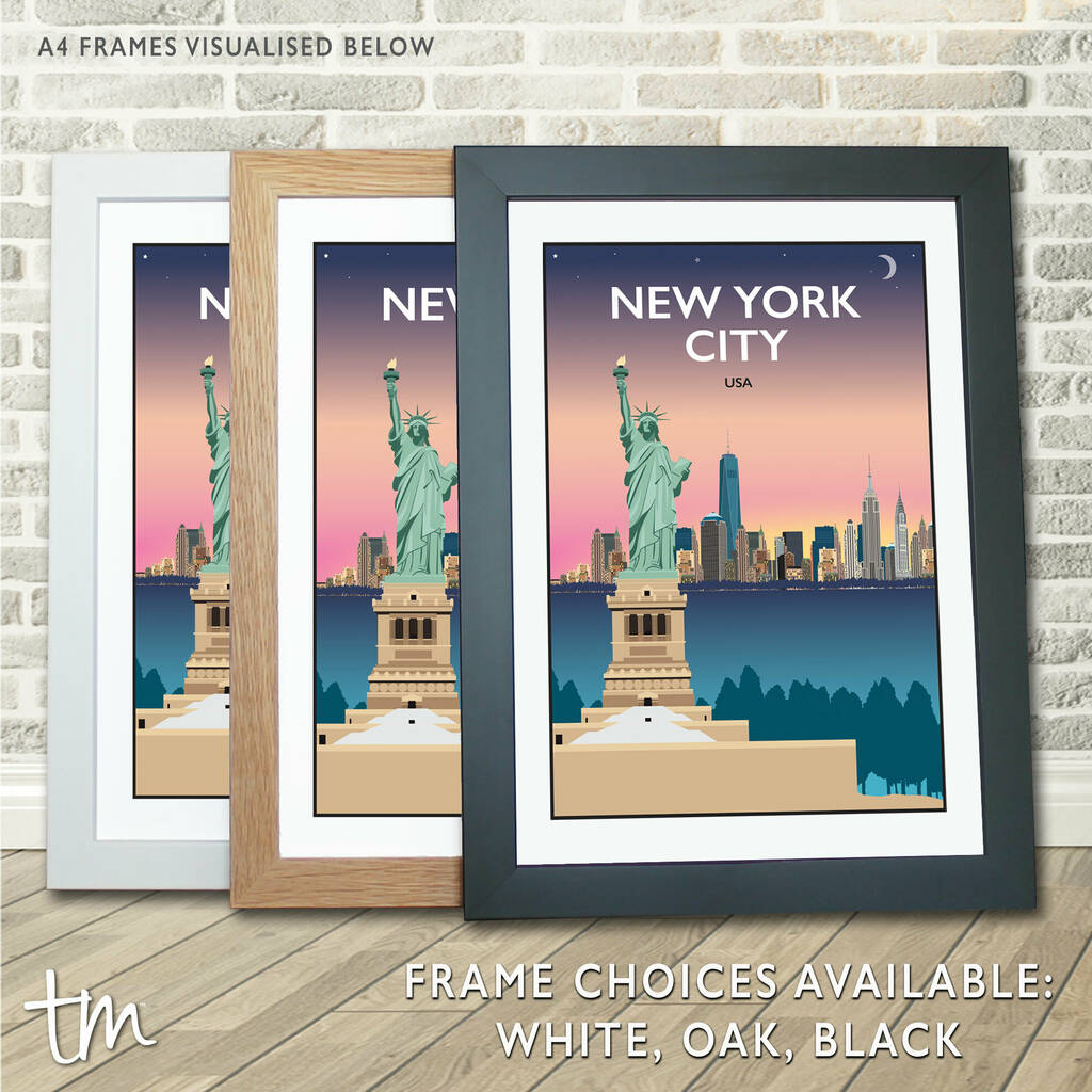 Statue Of Liberty, New York City, USA Dawn/Night Print By Tabitha Mary ...