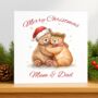 Personalised Bear Couple Christmas Card, thumbnail 2 of 2