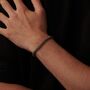 Silver Engraved Foxtail Mesh Bracelet For Men And Women, thumbnail 1 of 10
