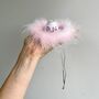 Personalised Pet Feather Trim Cowboy Hat, thumbnail 3 of 3