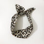 Leopard Print Cotton Wire Headband, thumbnail 1 of 5