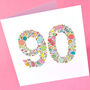Girlie Things 90th Birthday Card, thumbnail 3 of 5