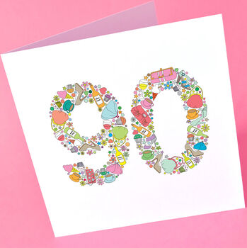 Girlie Things 90th Birthday Card, 3 of 5