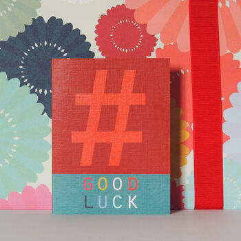 Mini Hashtag Good Luck Card, 3 of 5