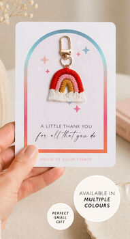 Thank You Keyring Gift For Teacher And Nursery Staff, 7 of 7