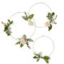 Cute Gold Floral Hanging Hoop Decorations, thumbnail 2 of 3
