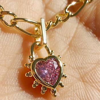 Heart Chunky Figaro Necklace, 3 of 6