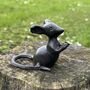 Set Of Two Solid Cast Iron Mice In Gift Pouch, thumbnail 5 of 7