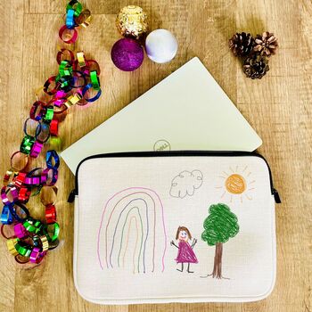 Christmas Laptop Sleeve With A Child's Drawing, 3 of 3