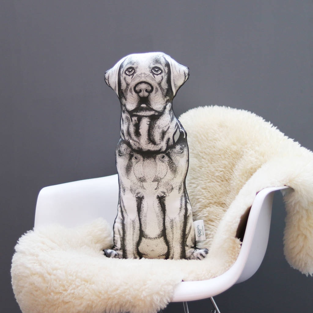 Labrador 'Molly Dog' Sofa Sculpture® Cushion, 1 of 9
