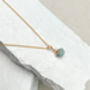 Amazonite Nugget Necklace Real 18k Gold Plated, thumbnail 2 of 7