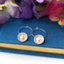 Sterling Silver Sunflower Hoop Earrings, thumbnail 4 of 11