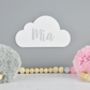 Personalised White Cloud And Colour Name Sign, thumbnail 1 of 6