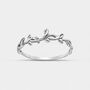 Sterling Silver Oxidised Leaf Ring, thumbnail 2 of 4