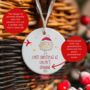 1st Xmas As A Grandfather Personalised Tree Decoration, thumbnail 2 of 2