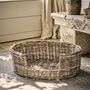 Hove Luxury Hand Woven Rattan Pet Bed, thumbnail 3 of 9