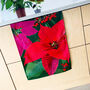 Pack Of Two Poinsettia Christmas Cotton Tea Towels, thumbnail 6 of 9