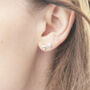 Heart And Star Sterling Silver Stud Earrings, thumbnail 2 of 6