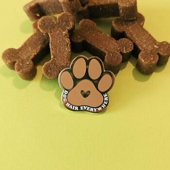 Dog Hair Everywhere Enamel Pin Badge, 3 of 4