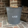 Inglenook Ash Bucket In French Grey With Log Bag, thumbnail 6 of 8