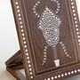 Helmsley Elegant Wood Inlay Stand For iPad And Cookbook, thumbnail 6 of 8