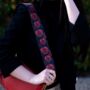 Gothic Red Rose Bag Strap | Extra Long Crossbody Replacement Bag Strap, thumbnail 3 of 6