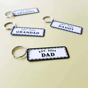 The Year You Became My Grandad Personalised Keyring, 3 of 6