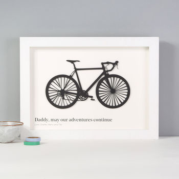 Personalised Cyclists Papercut 3D Print, 5 of 6