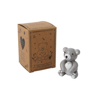 Glass Teddy Bear Figurine In Gift Box, 2 of 5