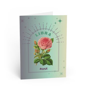Libra Zodiac Flower Card, 2 of 5