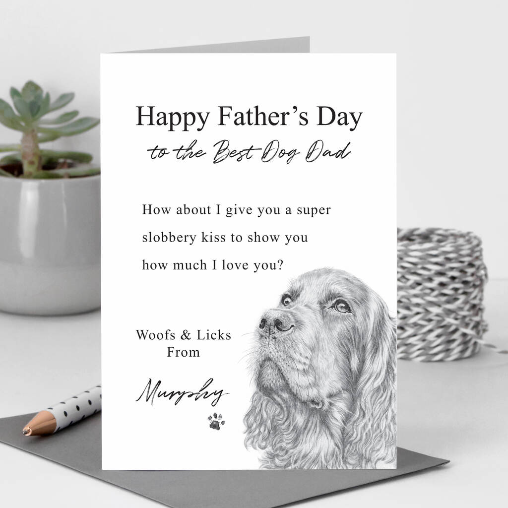 Cocker Spaniel Father's Day Card From The Dog, 1 of 4