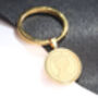 1976 50th Birthday Decimal One Penny Coin Keyring, thumbnail 3 of 5