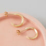 9ct Gold Curved Small Hoop Earrings, thumbnail 11 of 12