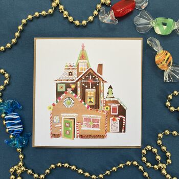 Gingerbread Houses Christmas Card Set, 2 of 5